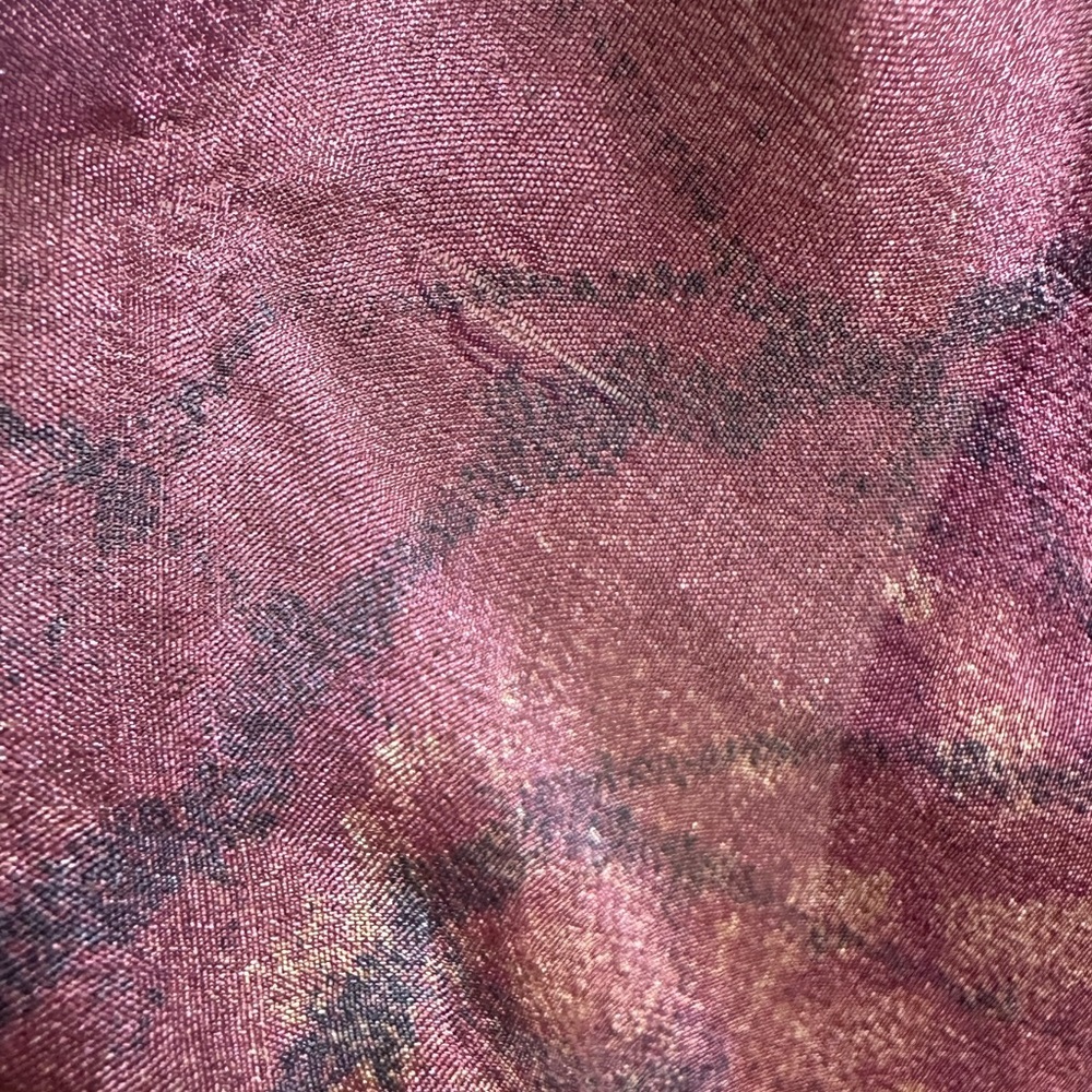 Vintage Vivante by VSA Multicolor Silk Scarf - Abstract Tree Branch Pattern - Picture 5 of 6